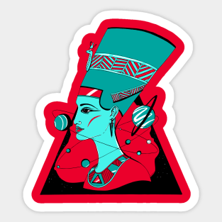 Turqred Nefertiti and The Stars Sticker